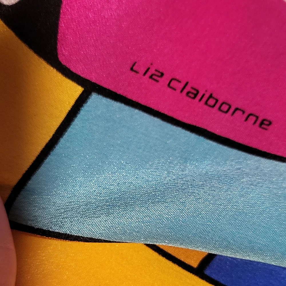 Liz Claiborne Pink, Yellow, and Blue Scarf
